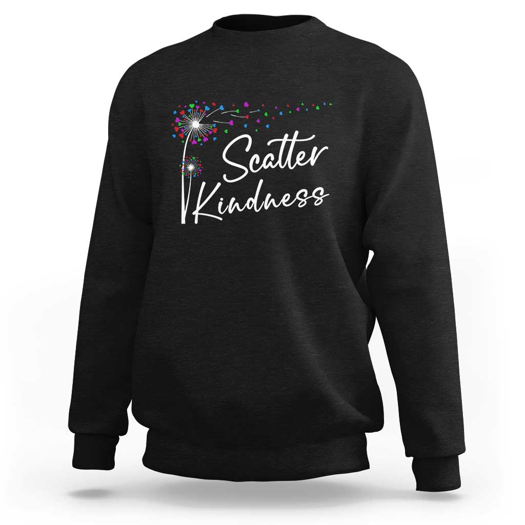 Unity Day Sweatshirt Scatter Kindness Dandelions Heart Anti Bullying - Wonder Print Shop