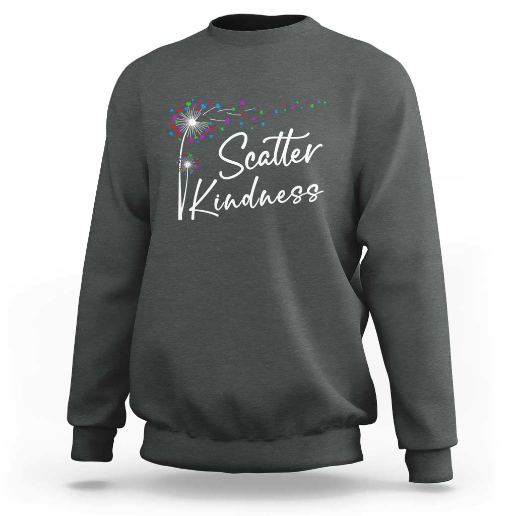 Unity Day Sweatshirt Scatter Kindness Dandelions Heart Anti Bullying - Wonder Print Shop