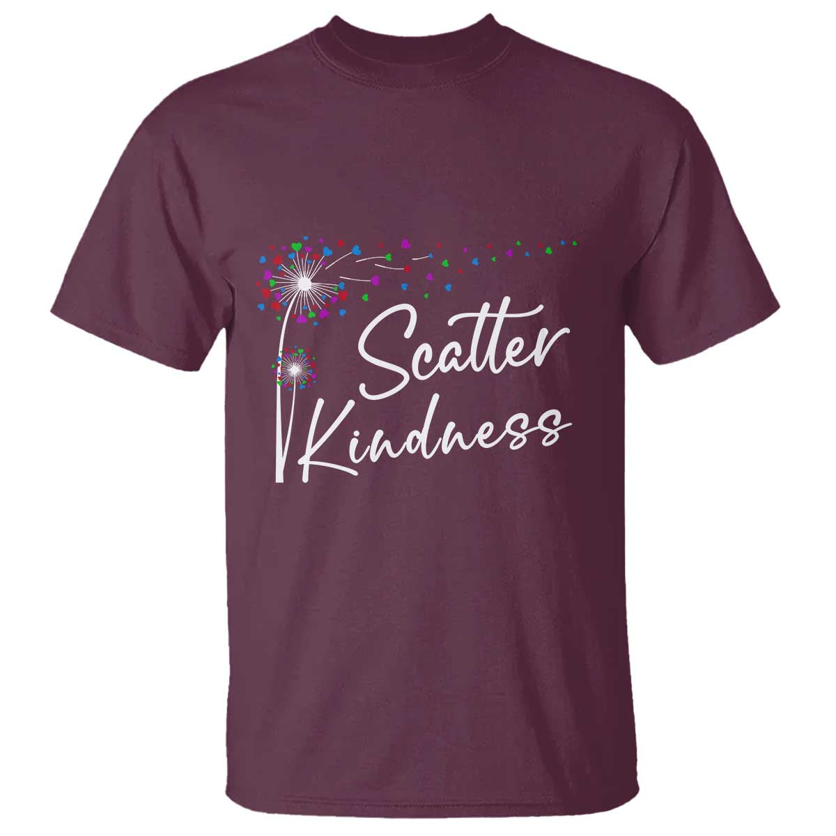 Unity Day T Shirt Scatter Kindness Dandelions Heart Anti Bullying - Wonder Print Shop