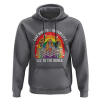 Halloween LGBT Hoodie Gay Rights Queer Life Lez To The Bones Skeleton