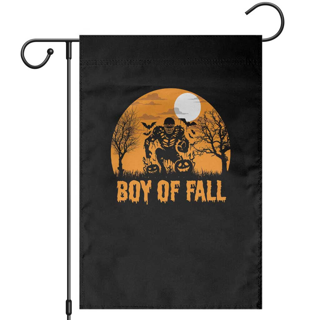 Funny Halloween Football Garden Flag Boy Of Fall American Football Player Zombie Pumpkin Bat - Wonder Print Shop