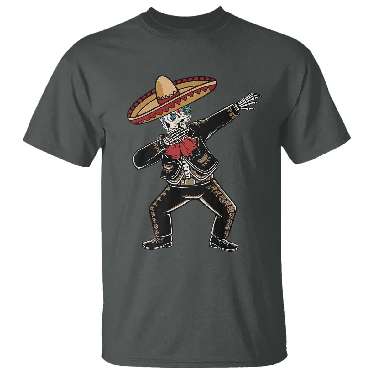 Day Of The Dead T Shirt Dabbing Sugar Skull Skeleton Mariachi - Wonder Print Shop