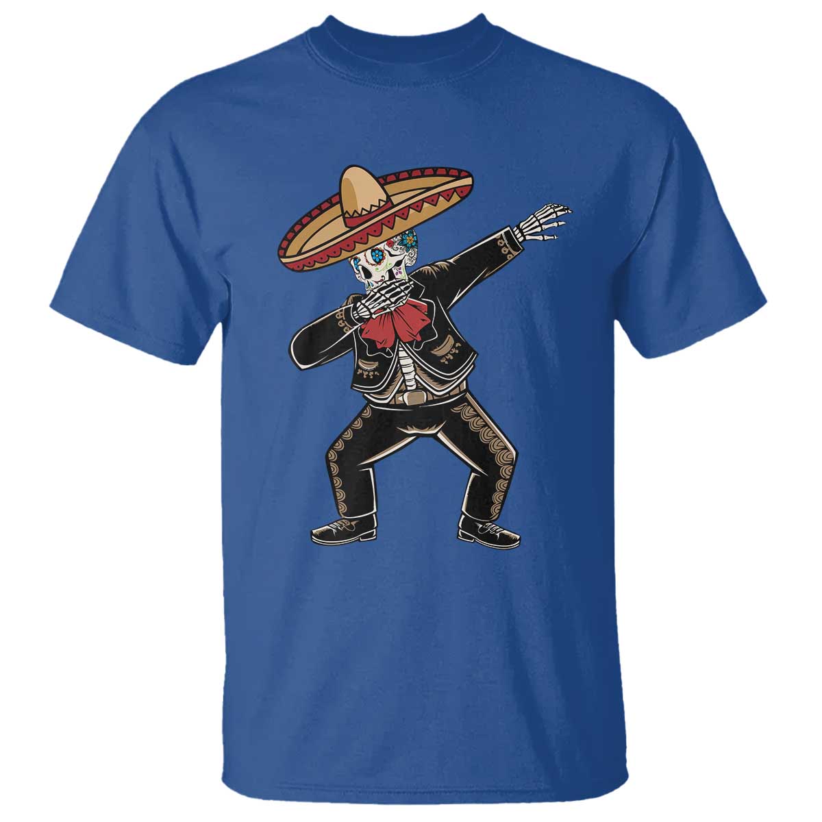 Day Of The Dead T Shirt Dabbing Sugar Skull Skeleton Mariachi - Wonder Print Shop