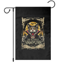 Funny Halloween Cat Garden Flag The Return Of Vampurr Scary Vampire Moon Bat - Wonder Print Shop