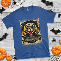 Funny Halloween Cat T Shirt The Return Of Vampurr Scary Vampire Moon Bat - Wonder Print Shop