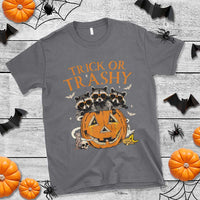 Funny Halloween T Shirt Trick Or Trashy Racoon Vintage Pumpkin Bat Trash - Wonder Print Shop