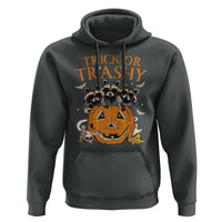 Funny Halloween Hoodie Trick Or Trashy Racoon Vintage Pumpkin Bat Trash