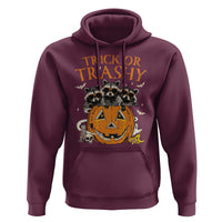 Funny Halloween Hoodie Trick Or Trashy Racoon Vintage Pumpkin Bat Trash