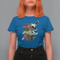 Funny Halloween T Shirt For Women Sorta Sweet Sorta Spooky Ghost Flower Knife Murderer - Wonder Print Shop