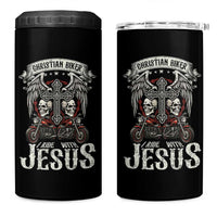Christian Biker I Ride With Jesus 4 in 1 Can Cooler Tumbler Religious Faith Motorcycle Rider Skull - Wonder Print Shop
