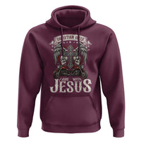Christian Biker I Ride With Jesus Hoodie Religious Faith Motorcycle Rider Skull - Wonder Print Shop