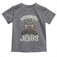 Christian Biker I Ride With Jesus Toddler T Shirt Religious Faith Motorcycle Rider Skull - Wonder Print Shop