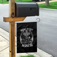 Christian Biker Garden Flag Ride With Jesus Religious Faith Motorcycle Rider - Wonder Print Shop