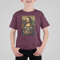 Funny Monalisa Rider Vintage Retro Motorcycle Engine T Shirt For Kid - Wonder Print Shop