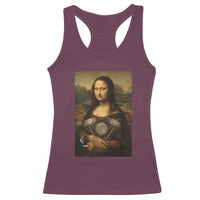 Funny Monalisa Rider Vintage Retro Motorcycle Engine Racerback Tank Top - Wonder Print Shop