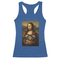 Funny Monalisa Rider Vintage Retro Motorcycle Engine Racerback Tank Top - Wonder Print Shop