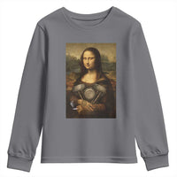 Funny Monalisa Rider Vintage Retro Motorcycle Engine Youth Sweatshirt - Wonder Print Shop