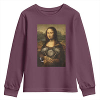 Funny Monalisa Rider Vintage Retro Motorcycle Engine Youth Sweatshirt - Wonder Print Shop