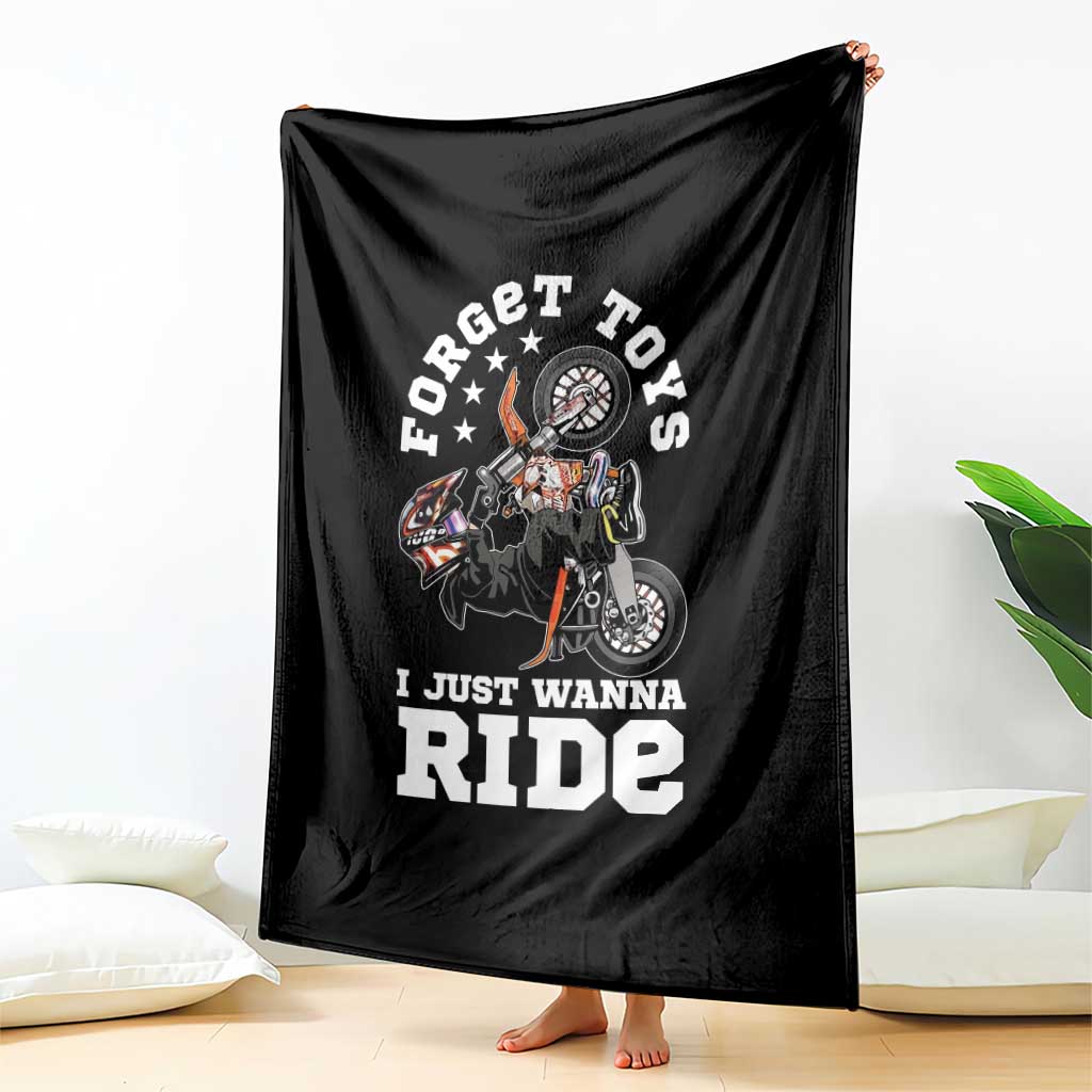 Dirt Bike Boys Throw Blanket Funny Forgive Toys I Just Wanna Ride Motocross Rider - Wonder Print Shop