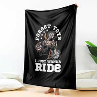 Dirt Bike Boys Throw Blanket Funny Forgive Toys I Just Wanna Ride Motocross Rider - Wonder Print Shop