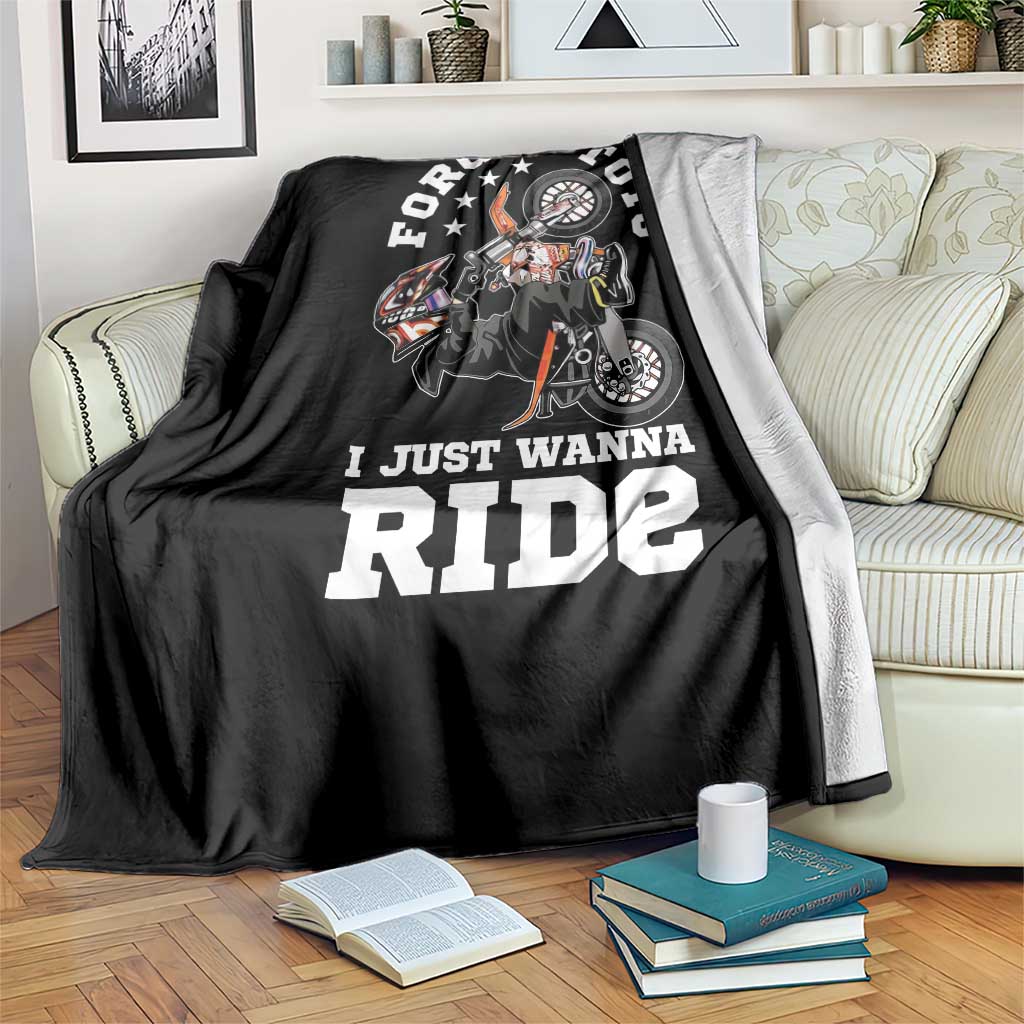 Dirt Bike Boys Throw Blanket Funny Forgive Toys I Just Wanna Ride Motocross Rider - Wonder Print Shop
