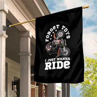 Dirt Bike Boys Garden Flag Funny Forgive Toys I Just Wanna Ride Motocross Rider - Wonder Print Shop