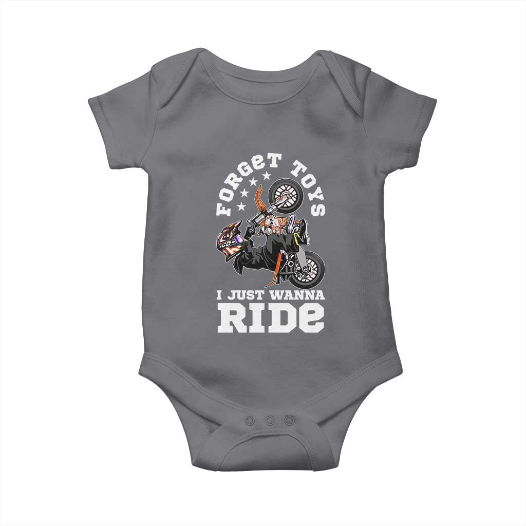 Dirt Bike Boys Baby Onesie Funny Forgive Toys I Just Wanna Ride Motocross Rider - Wonder Print Shop