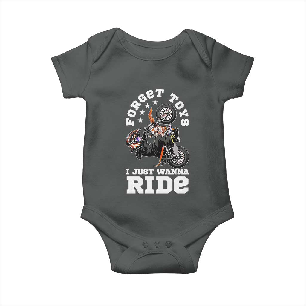 Dirt Bike Boys Baby Onesie Funny Forgive Toys I Just Wanna Ride Motocross Rider - Wonder Print Shop