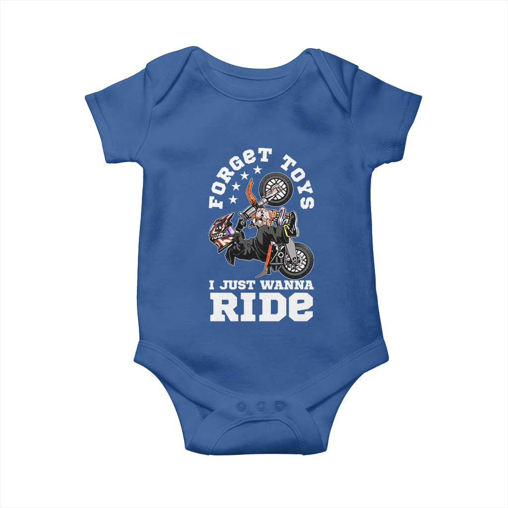 Dirt Bike Boys Baby Onesie Funny Forgive Toys I Just Wanna Ride Motocross Rider - Wonder Print Shop