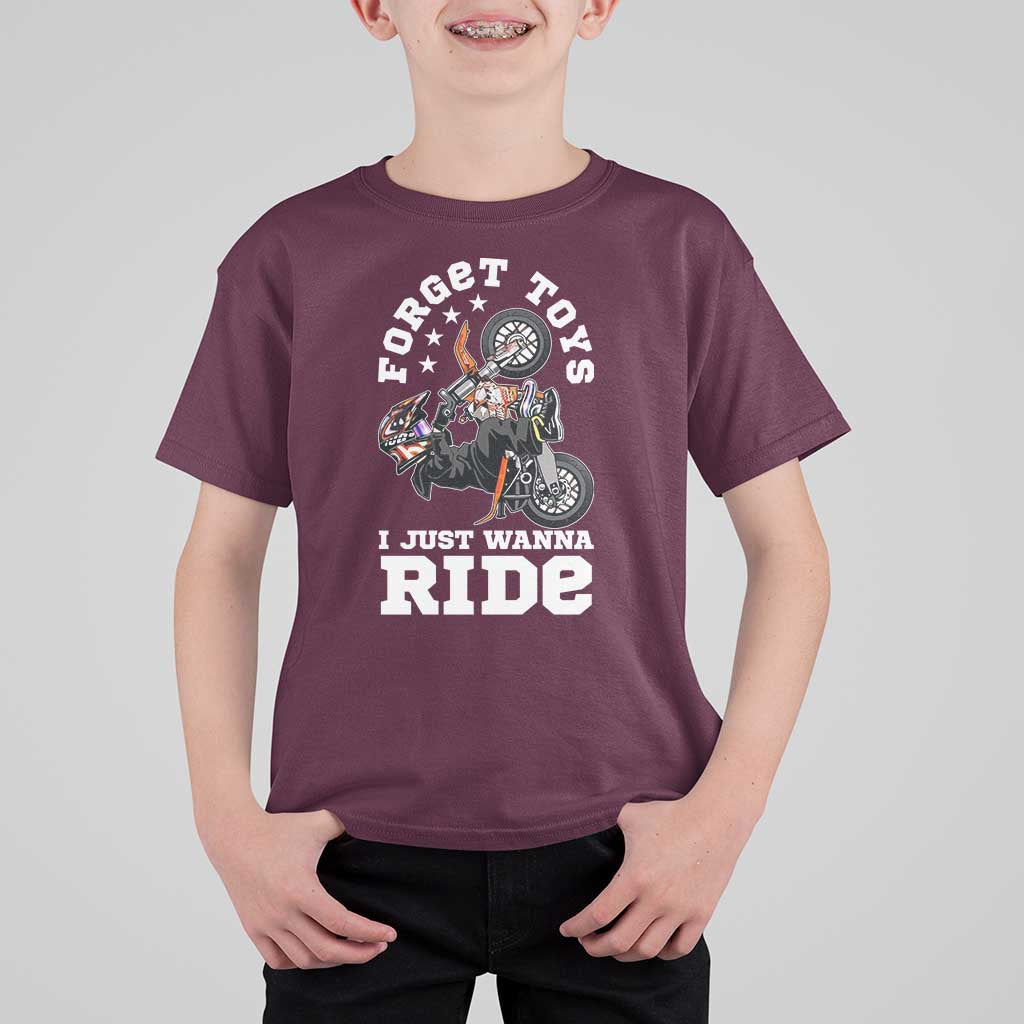 Dirt Bike Boys T Shirt For Kid Funny Forgive Toys I Just Wanna Ride Motocross Rider - Wonder Print Shop