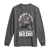 Dirt Bike Boys Long Sleeve Shirt Funny Forgive Toys I Just Wanna Ride Motocross Rider - Wonder Print Shop