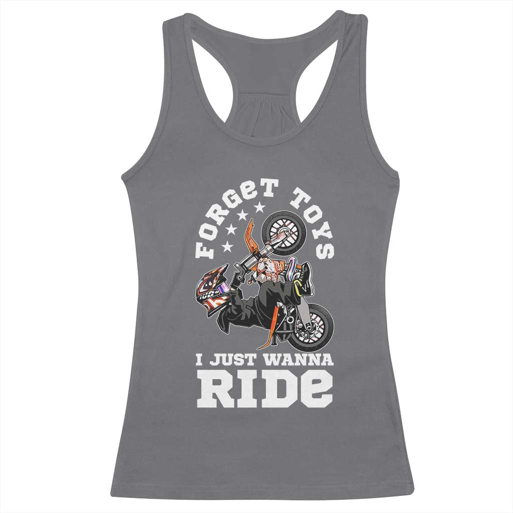 Dirt Bike Boys Racerback Tank Top Funny Forgive Toys I Just Wanna Ride Motocross Rider - Wonder Print Shop