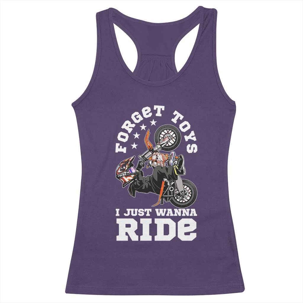 Dirt Bike Boys Racerback Tank Top Funny Forgive Toys I Just Wanna Ride Motocross Rider - Wonder Print Shop