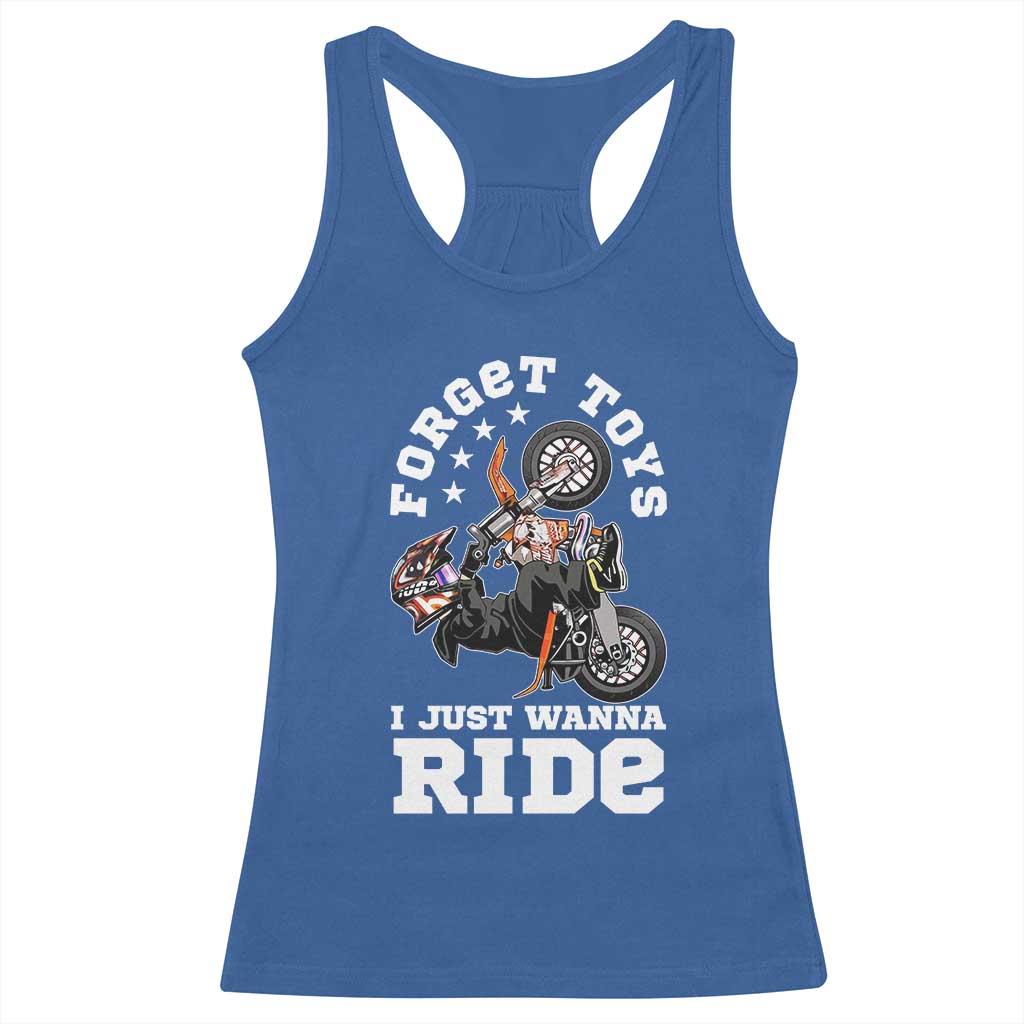 Dirt Bike Boys Racerback Tank Top Funny Forgive Toys I Just Wanna Ride Motocross Rider - Wonder Print Shop