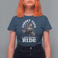 Dirt Bike Boys T Shirt For Women Funny Forgive Toys I Just Wanna Ride Motocross Rider - Wonder Print Shop