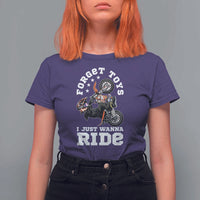 Dirt Bike Boys T Shirt For Women Funny Forgive Toys I Just Wanna Ride Motocross Rider - Wonder Print Shop