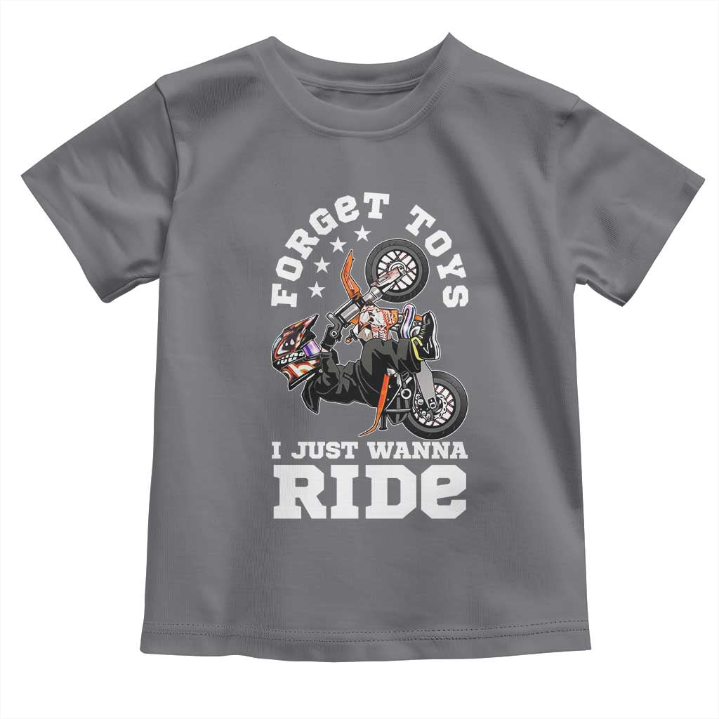 Dirt Bike Boys Toddler T Shirt Funny Forgive Toys I Just Wanna Ride Motocross Rider - Wonder Print Shop