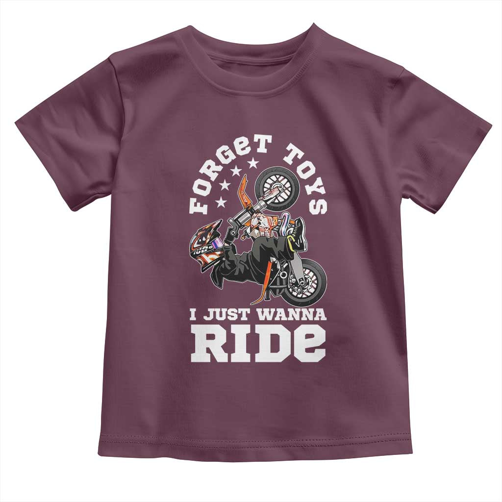 Dirt Bike Boys Toddler T Shirt Funny Forgive Toys I Just Wanna Ride Motocross Rider - Wonder Print Shop