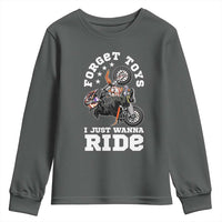 Dirt Bike Boys Youth Sweatshirt Funny Forgive Toys I Just Wanna Ride Motocross Rider - Wonder Print Shop