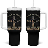 I Am Not That Perfect Christian I Am The One Who Knows I Need Jesus Tumbler With Handle - Wonder Print Shop
