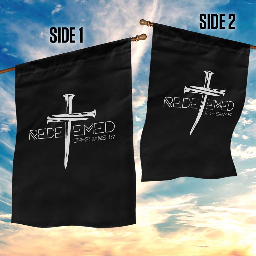 Redeemed Christian Vintage Ephesians Bible Verse Redemption Garden Flag - Wonder Print Shop