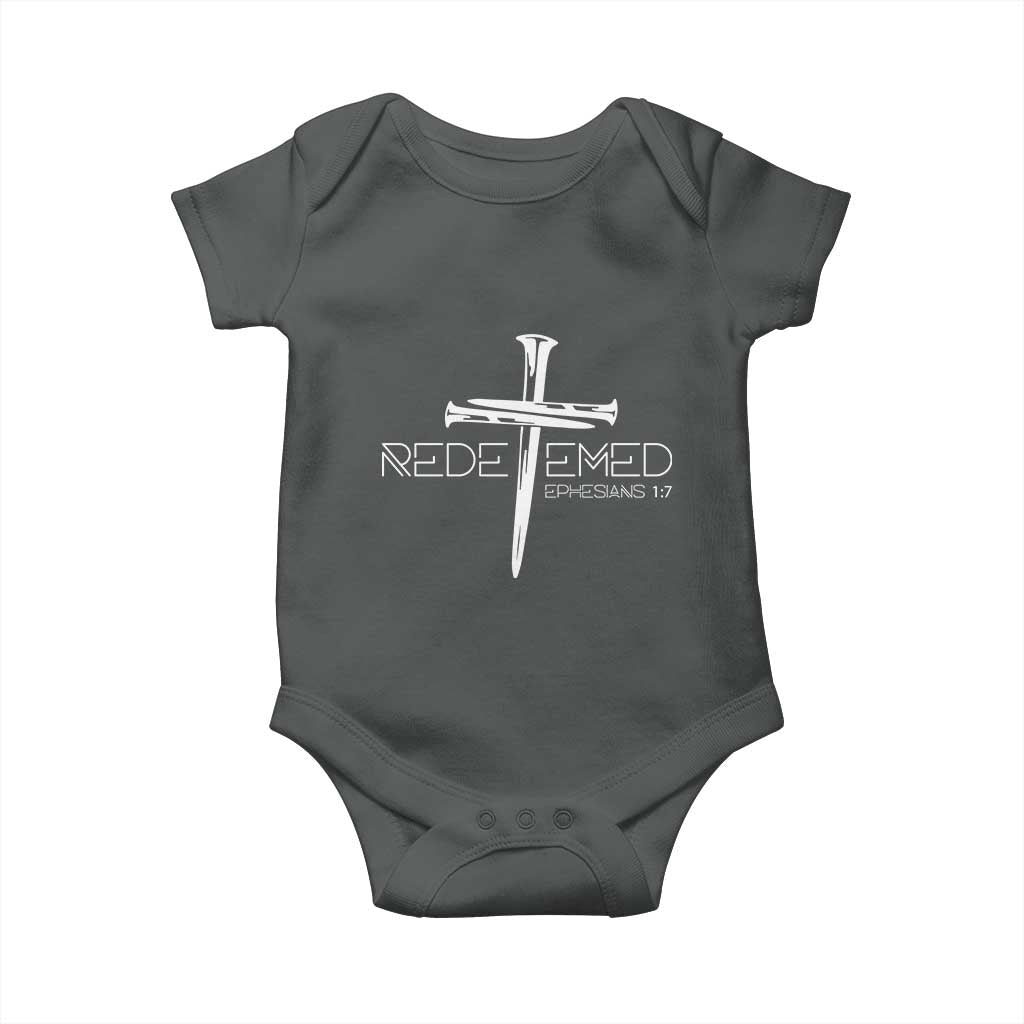 Redeemed Christian Vintage Ephesians Bible Verse Redemption Baby Onesie - Wonder Print Shop