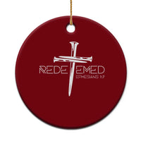 Redeemed Christian Vintage Ephesians Bible Verse Redemption Ceramic Ornament - Wonder Print Shop