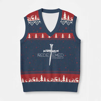 Redeemed Christian Vintage Ephesians Bible Verse Redemption V-Neck Knit Sweater Vest - Wonder Print Shop