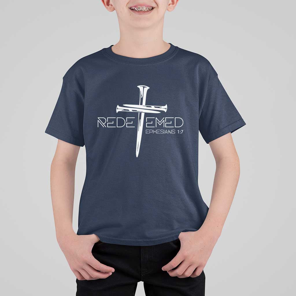 Redeemed Christian Vintage Ephesians Bible Verse Redemption T Shirt For Kid - Wonder Print Shop