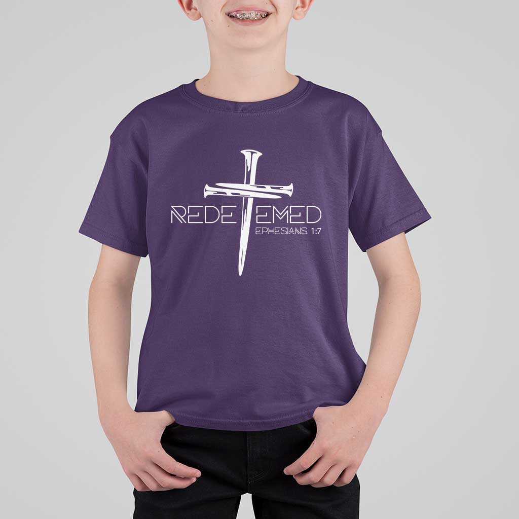 Redeemed Christian Vintage Ephesians Bible Verse Redemption T Shirt For Kid - Wonder Print Shop