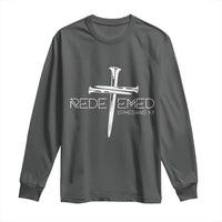 Redeemed Christian Vintage Ephesians Bible Verse Redemption Long Sleeve Shirt - Wonder Print Shop