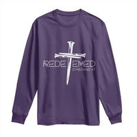 Redeemed Christian Vintage Ephesians Bible Verse Redemption Long Sleeve Shirt - Wonder Print Shop