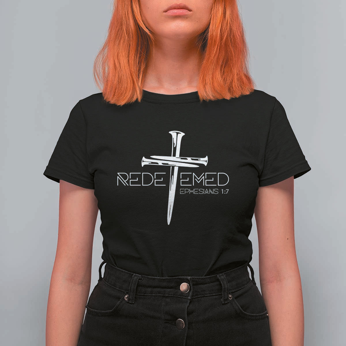 Redeemed Christian Vintage Ephesians Bible Verse Redemption T Shirt For Women - Wonder Print Shop