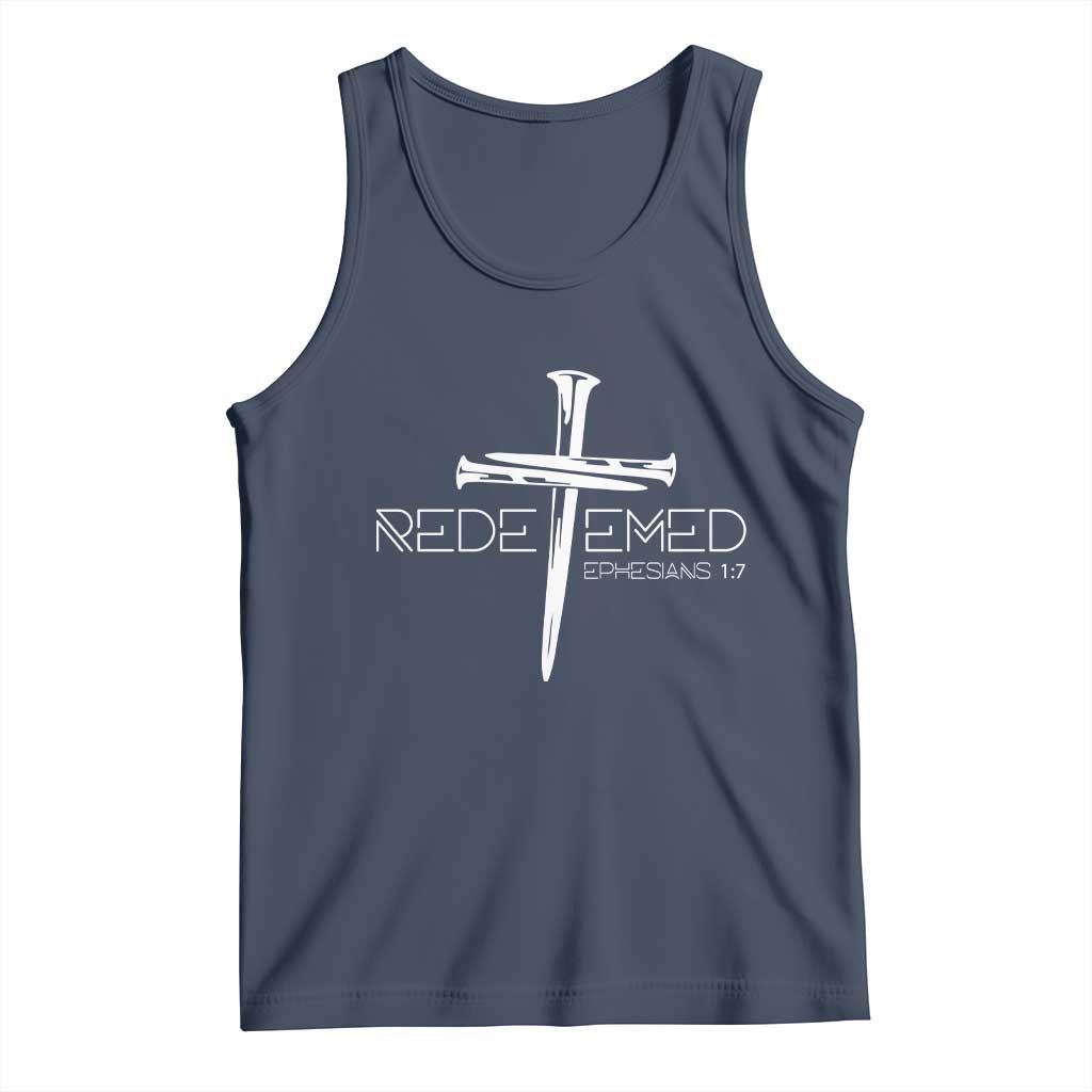 Redeemed Christian Vintage Ephesians Bible Verse Redemption Tank Top - Wonder Print Shop